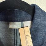 Chico's  Elongated Denim Jacket Size 1 M/8 Rose Moon Indigo LS Button‎ Up Photo 4