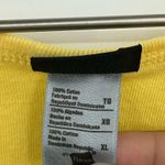 Fatboys Vintage Y2K Holographic Yellow Tank Top Size XL Early 2000s Photo 2