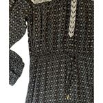 Anthropologie $138 Holding Horses S Mojave Smocked Peasant Mini Dress Black Photo 4