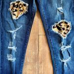 KanCan Jeans NWT Vienna Super Skinny Stretch Distressed Animal Print Size 5/26 Blue Photo 2