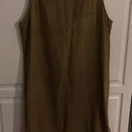 D.P.S. New York Women's Sleeveless Linen Cotton Blend Midi Dress‎ Brown Size L Photo 0