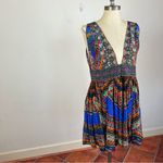 Camilla V Neck Short Dress in Ancient Paj Ndau Photo 2