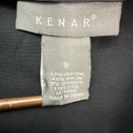 Kenar  Skirt Womens 8 Black Goth Flare Retro A-Line Zip Front‎ Pockets Parachute Photo 2