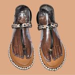 ALDO  cute braided trim thong sandals Photo 2