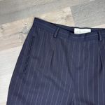 Casual Corner Pinstripe Cuff Hem Trouser Dress Pants Black 10 Photo 3