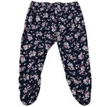 Torrid ‎ Sz 0 Plus Floral Crop Pants Blue Capri Boho Whimsy Sport Romantic Artsy Photo 10