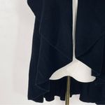 Look by M. Black Sleeveless Tiered Open Cardigan/Shawl OS Size undefined Photo 2