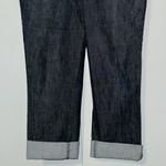 Gap Jeans Straight Cuffed Crop Stretch Cotton Dark Wash Denim Women’s 2 Photo 2