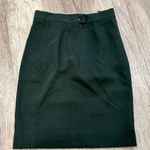 Escada Margaretha Ley Pleated Lined Straight Pencil Skirt Green Size 34 Small Photo 0