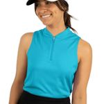 Three Sixty Six Women's Sleeveless 1/2 Zip Golf Polo size M blue Size M Photo 0