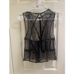 Victoria's Secret Lingerie Top Black‎ Lace Sheer Sz Sm High Neckline Sexy Corset Black Photo 1