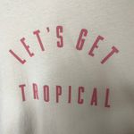 Sincerely Jules  Graphic T Shirt Let's Get Tropical Cream Sz Medium Photo 4