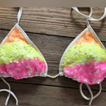 💕5️⃣Size large, sequin, bikini, top READ description below Photo 1