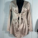 Cotton Candy LA Nasty Gal Beige Romper Size Small EUC Photo 3