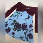 Kimchi Blue COPY - Urban Outfitters Sydney Lace & Blue Maroon Floral Dress Photo 3