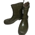 Coach  Women’s Size 9 Fatigue Army Green Lester Shiny Rubber Rain Water Boots Photo 1