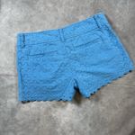 Lilly Pulitzer The Walsh Scalloped Hem Women's Blue Lace Shorts Size 0 Photo 1