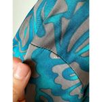 Clara Sun Woo Dress Womens Medium Teal Jersey Knit Faux Wrap Draped Sheath Blue Photo 7