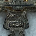 Vintage IMO 1995 Guardian Angel Pin Brooch Pendant Halo Wings Gold Silver Color Photo 8