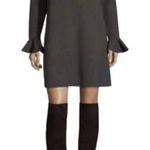 Banana Republic Black Button Back Long Sleeve Ruffle Shift Dress Size 2 XS Photo 0