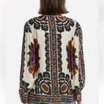 Farm Rio  Flower Tapestry Blouse Size XS Boho Bohemian Flowy Floral SOLD OUT Photo 1