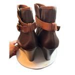 Banana Republic  Women's Brown Leather Wedge Ankle Boots Size 8 Photo 1