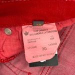 Second Yoga Jeans Red Denim Bootcut 5 Pocket Stretchy Size 30 Photo 5
