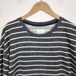 Lou & grey  Striped Top Long Sleeve Side Zip Grey White Cotton Blend size M Photo 10