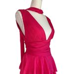 Alice + Olivia  Holly Ruffle Maxi Dress With Scarf in Raspberry 2 New Womens Gown Photo 7