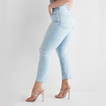 EXPRESS Curvy Super High Waisted Ripped Mom Jeans Size 4 Photo 1