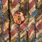 LIFE STYLE 100% Cotton Cut Snip Stripped Olive Blazer Jacket Size M Green Size M Photo 1