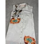 Anthropologie maeve  dress midi floral print button up shirt dress xs Oversized Photo 6