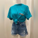 VTG Carnival Teal Blue Turquoise Short Sleeve Crew Neck T Photo 7