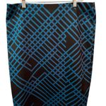 NYCC Black and Blue Grid Pencil Skirt Size M Photo 0