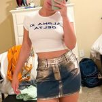 Triple Threads Metallic Denim Skirt Photo 2