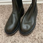 ZARA  Chelsea brown leather ankle boots lug sole NWT Photo 4