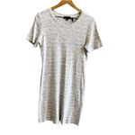 Theory Cherry B3 Stirling Rib Knit T Shirt Dress Size Large Grey Blue Photo 4