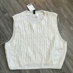 Divided H&M  off white cable knit sweater vest size large NWT ⭐️new⭐️ Photo 0