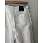 Gap  Women's Mid-Rise‎ Wide-Leg Cotton Pull-On Tie White Pants Size 6 NWT Photo 5