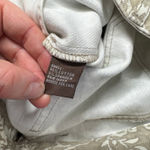 J. McLaughlin Women’s Pants Size 4 Beige White Floral Print Straight Leg Stretch Photo 2