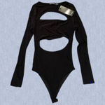 Nasty Gal NWT  Slinky Stretch Spot Cut-Out Bodysuit Size 2 Photo 0