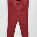 Ann Taylor Performance Red Cotton Blend Stretch Skinny Jeans Women's Size 2 Photo 0