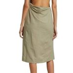 Jacquemus Linen La Robe Laurier Midi Dress Sage Green Photo 6