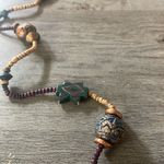 Bohemian Style Beaded Statement Necklace with Multicolor Accents, No Clasp Gold Photo 2