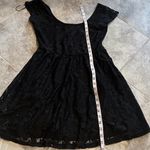 Cotton On 🆕  black lace floral fit & flare skater dress cap sleeve scoop neck Photo 3