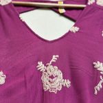 Free People  Embroidered Mini‎ Dress V Neck Cutout Back Long Sleeve Pockets XS Photo 3