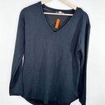 Joe Fresh Black Thermal Long Sleeve V-Neck Shirt Women's Size X-Small XS NWT Photo 0