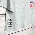 Adidas  Heather Gray Cropped T-Shirt with Colorful Logo Size Large Photo 5