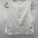 J. Crew Women's White Button Front Linen Blend Vest Size 14 City Preppy Photo 6