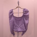 ASTR  The Label Tonina Puff-Sleeve Square-Neck Top – Pale Purple, Size M, NWT Photo 6